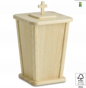 Urna Classic Obehandlad furu med kors