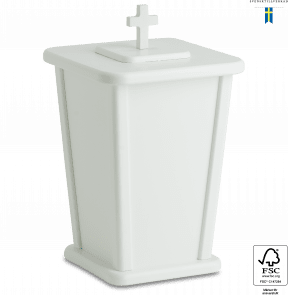 Urna Classic vit med kors