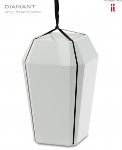 Urna Diamant vit med högglans