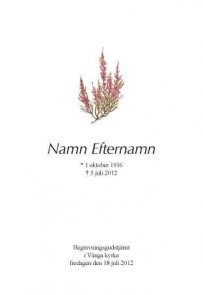 Programkort med ljung