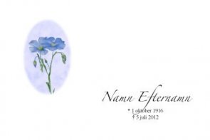 Tackkort med linblomma