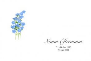 Tackkort med forgätmigej