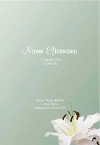 Programkort med lilja