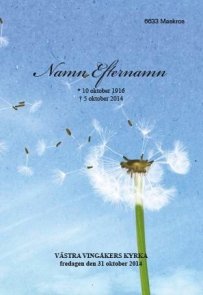 Programkort med maskros