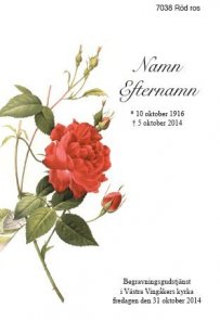 Programkort med röd roskant