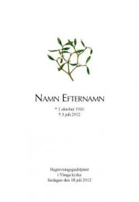 Programkort med mistel