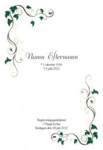 Programkort med murgröna