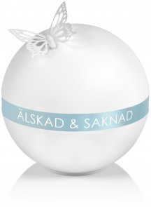 Urna Tellus med ljusblått band