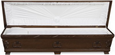 Zoom bild av Kista Royal 32 Ek mörkbrunbetsad öppet lock