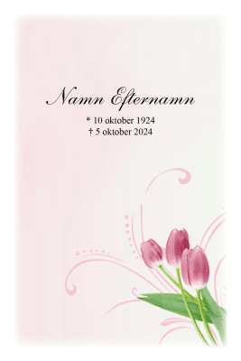 Zoom bild av Tackkort med Rosa tulpan